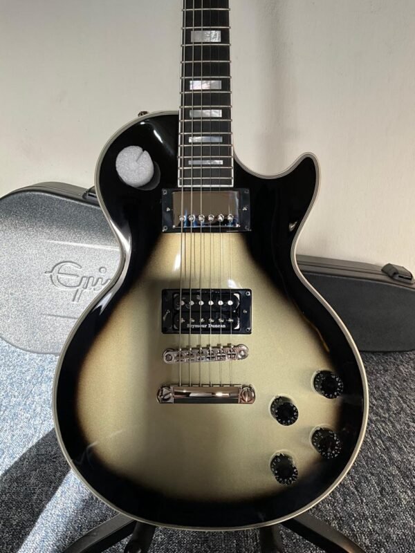 Epiphone Les Paul, Adam Jones Custom Electric Guitar Antique Silver Burst - Image 2