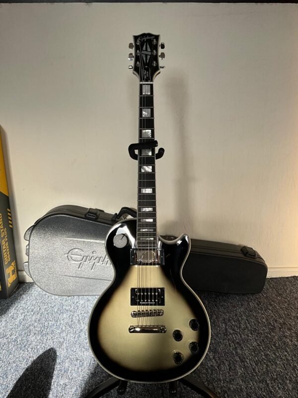 Epiphone Les Paul, Adam Jones Custom Electric Guitar Antique Silver Burst - Image 4